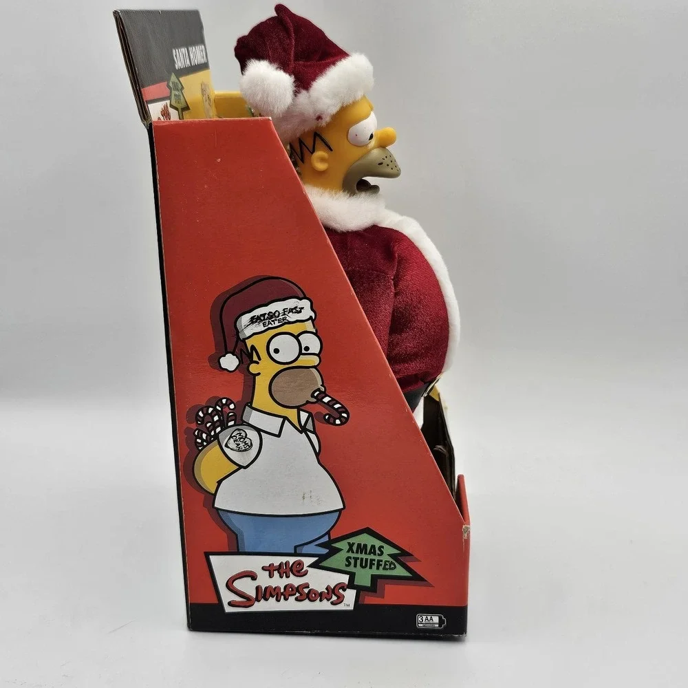 The Simpsons Santa Homer Stuck in Chimney Talking Animated NIB Works Gemmy 2004